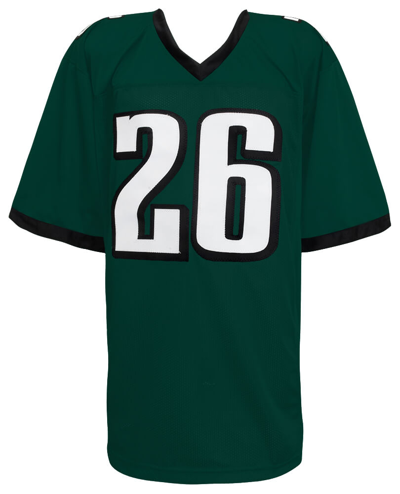 Saquon Barkley Signed Dark Green Custom Football Jersey - (Beckett)