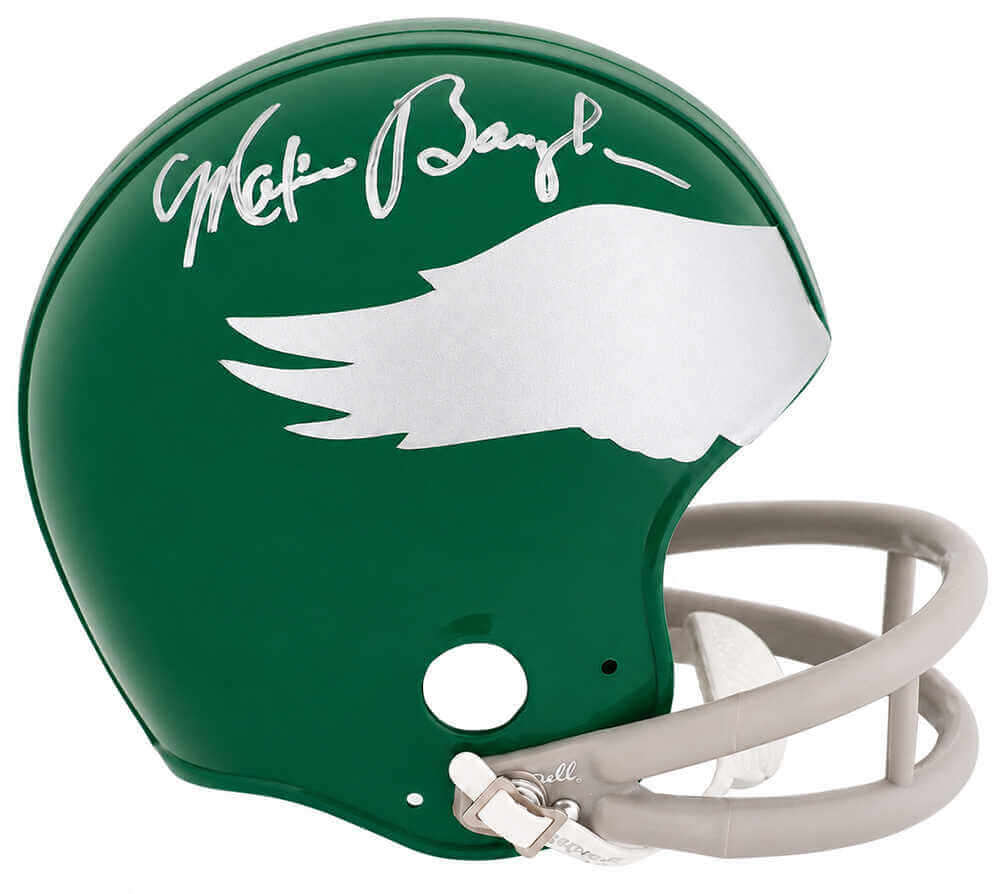 Maxie Baughan Signed Philadelphia Eagles Throwback 2-Bar Riddell (VSR4) Mini Helmet
