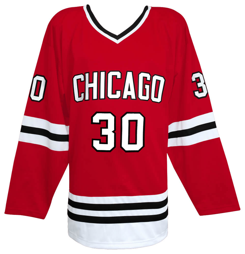 Ed Belfour Signed Red Throwback Custom Hockey Jersey w/HOF 2011
