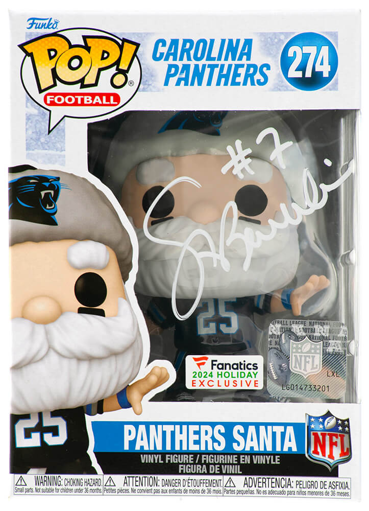 Steve Beuerlein Signed Carolina Panthers SANTA Funko Pop Doll #274
