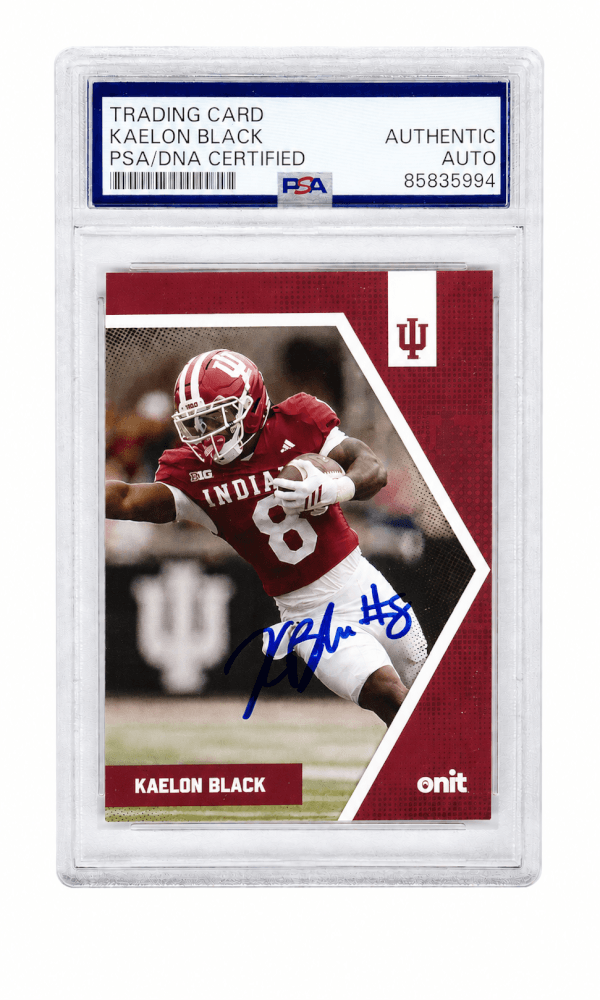 Kaelon Black Signed Indiana Hoosiers 2025 Onit Football Card #B34 - (PSA Encapsulated)