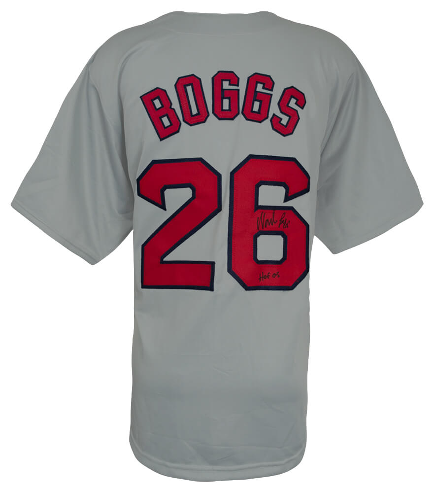 Wade Boggs Signed Grey Custom Baseball Jersey w/HOF'05