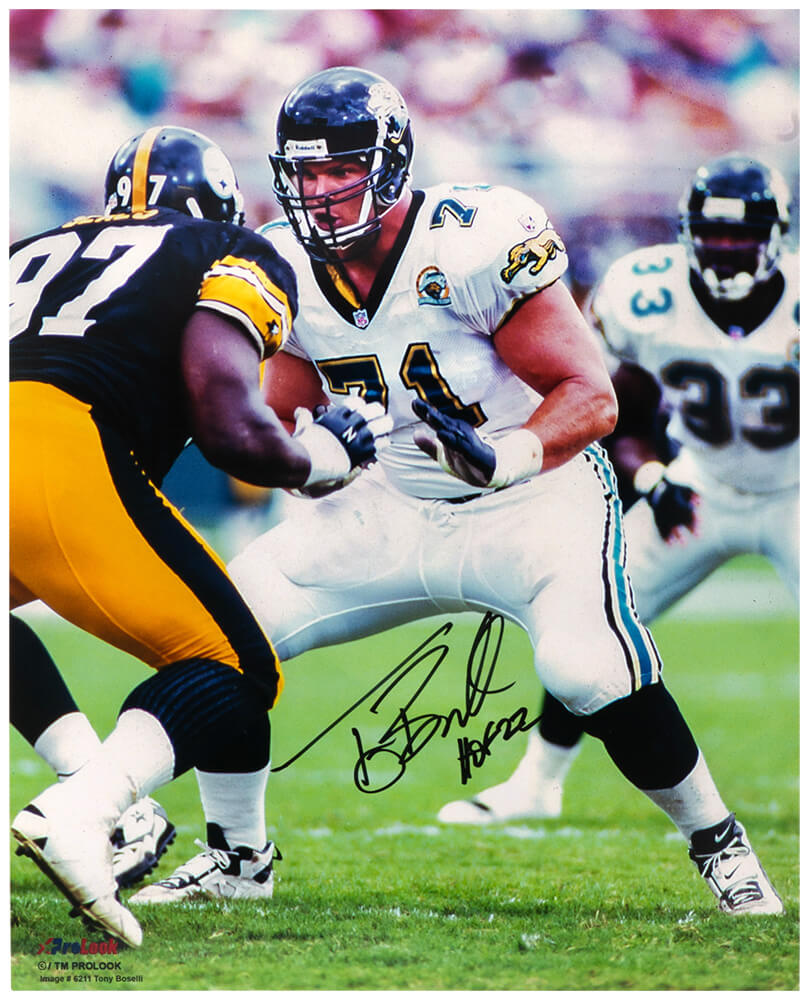 Tony Boselli Signed Jacksonville Jaguars Action 16x20 Photo w/HOF'22