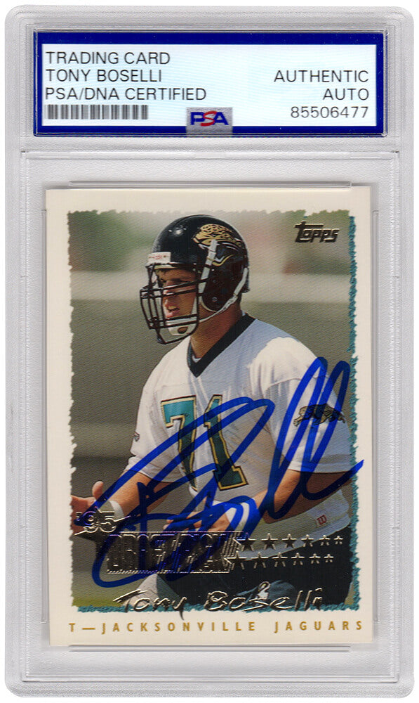 Tony Boselli Signed Jaguars 1995 Topps Rookie Football Trading Card #222 - (PSA Encapsulated)