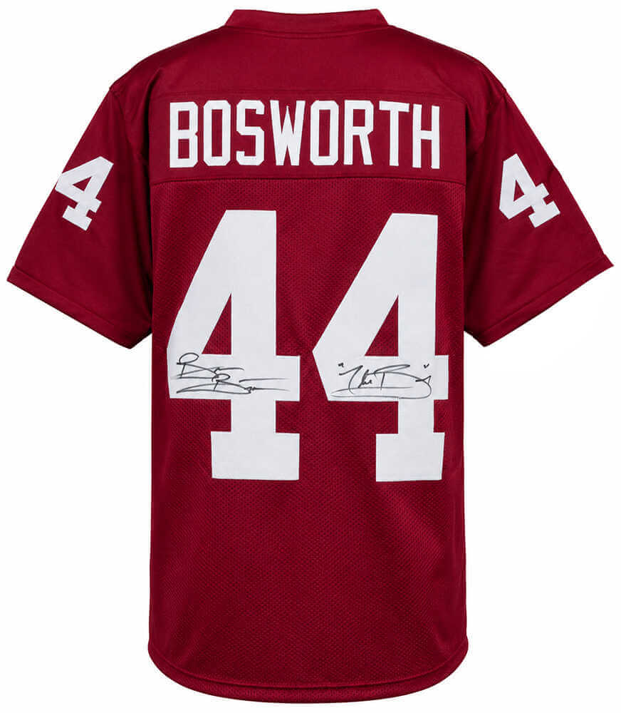 Brian Bosworth Signed Red Custom College Football Jersey w/The Boz