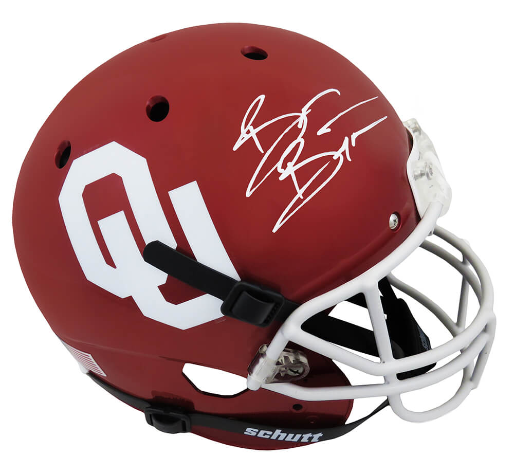 Brian Bosworth Signed Oklahoma Sooners Schutt Full Size Replica Helmet