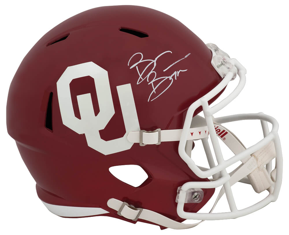 Brian Bosworth Signed Oklahoma Sooners Riddell Full Size Speed Replica Helmet