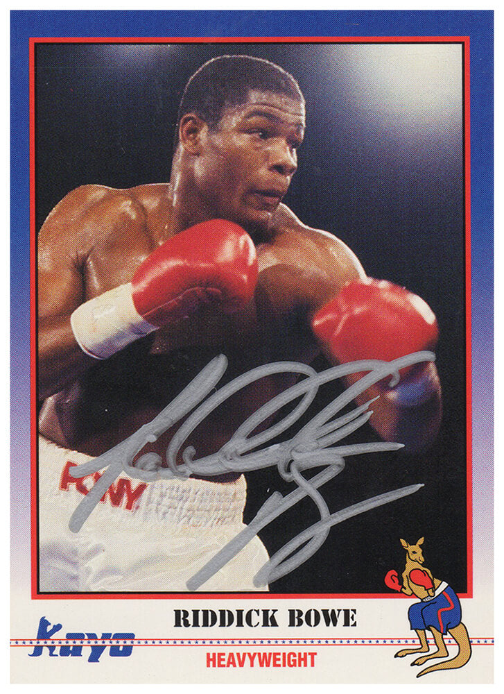 Riddick Bowe Signed 1991 Kayo Boxing Trading Card #171