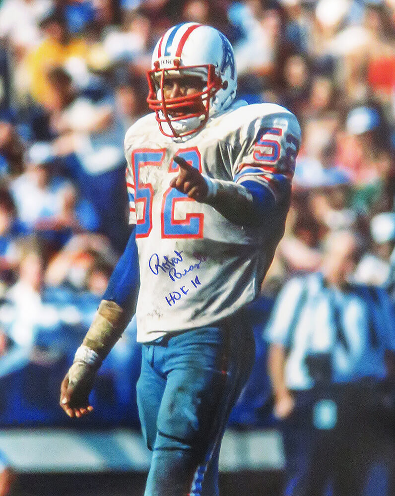 Robert Brazile Signed Houston Oilers Action 16x20 Photo w/HOF'18