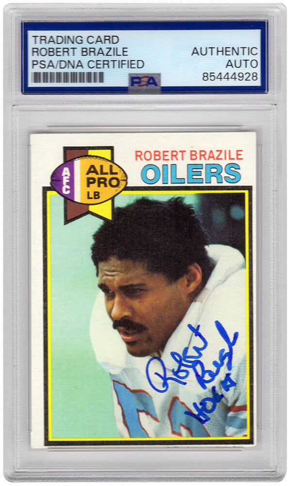 Robert Brazile Signed Houston Oilers 1979 Topps Football Trading Card #192 w/HOF'18 - (PSA Encapsulated)
