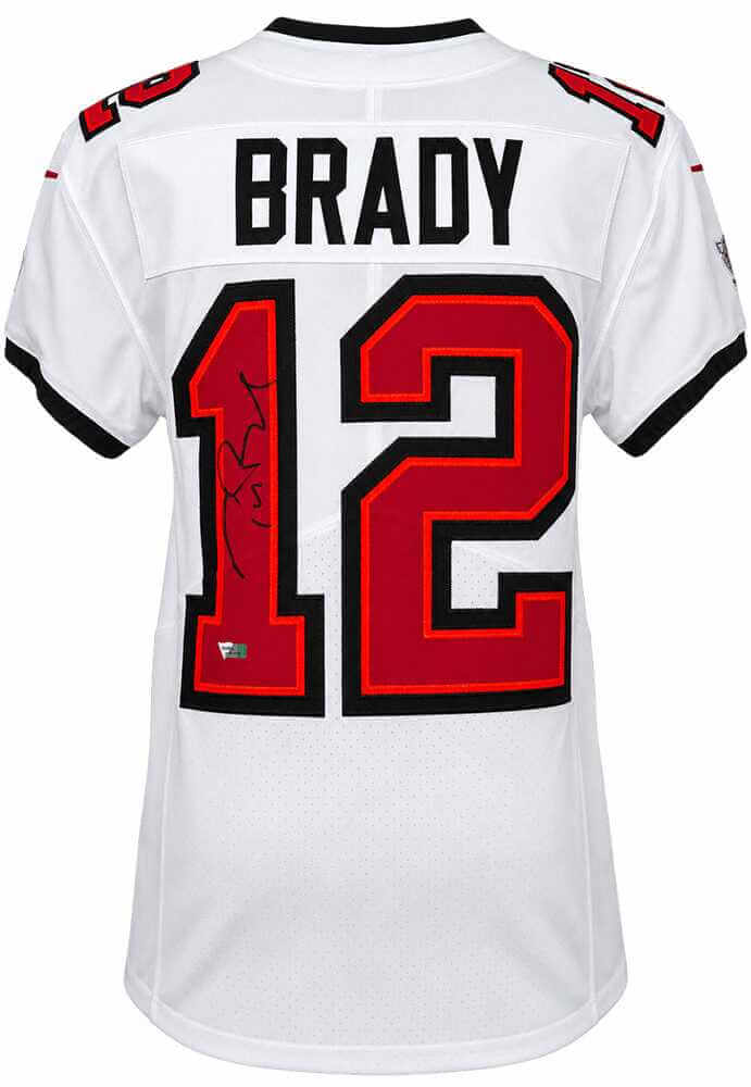 Tom Brady Signed Tampa Bay Buccaneers White Nike Elite Football Jersey - (Fanatics)