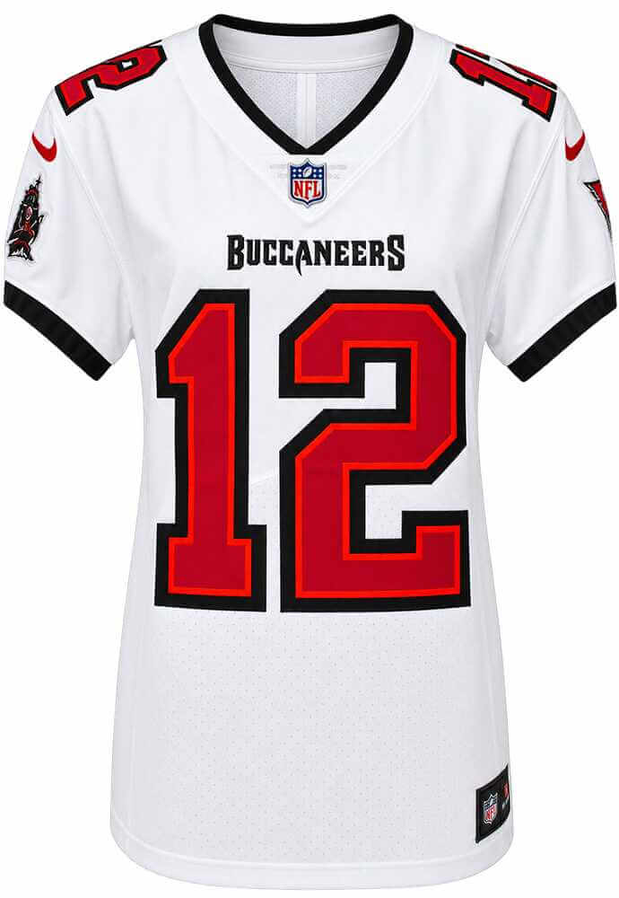 Tom Brady Signed Tampa Bay Buccaneers White Nike Elite Football Jersey w/SB LV Champs - (Fanatics)