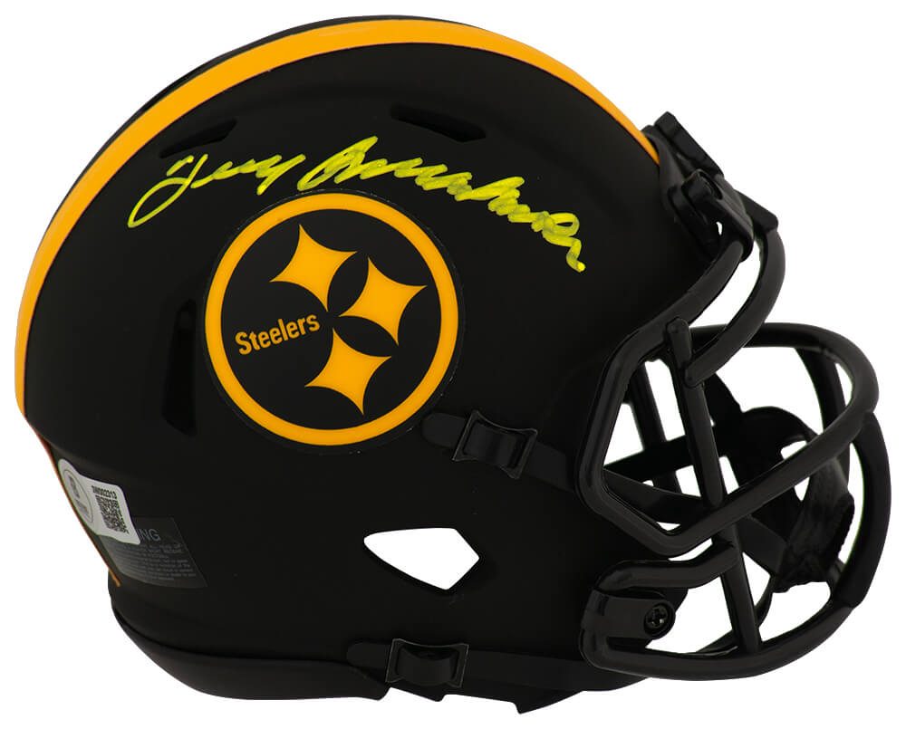 Terry Bradshaw Signed Pittsburgh Steelers Eclipse Riddell Speed Mini Helmet - (Beckett)
