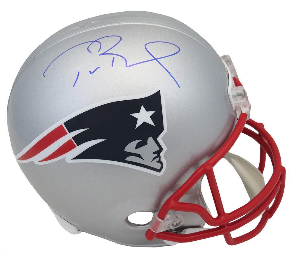 Tom Brady Signed New England Patriots Riddell Full Size Replica Helmet (Fanatics)
