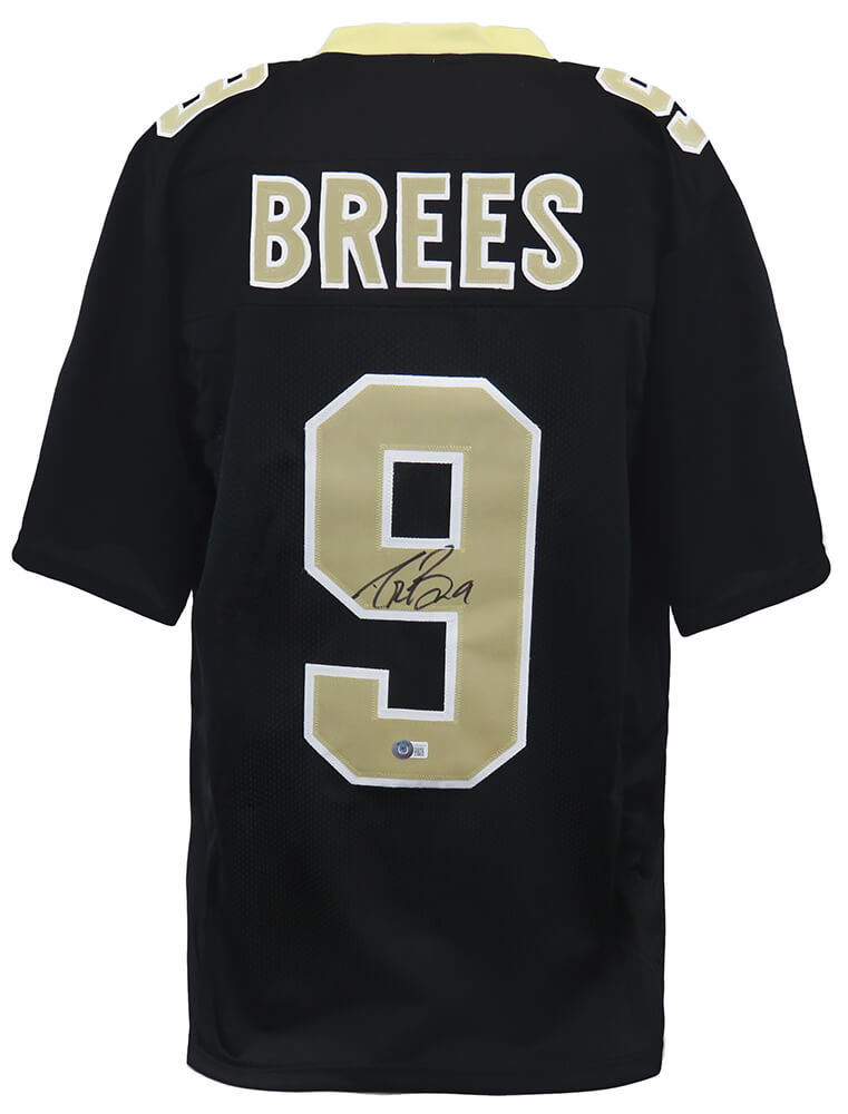 Drew Brees Signed Black Custom Football Jersey (Beckett)