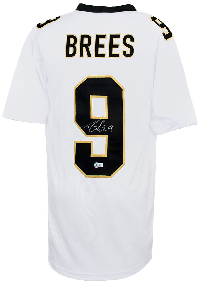 Drew Brees Signed White Custom Football Jersey (Beckett)