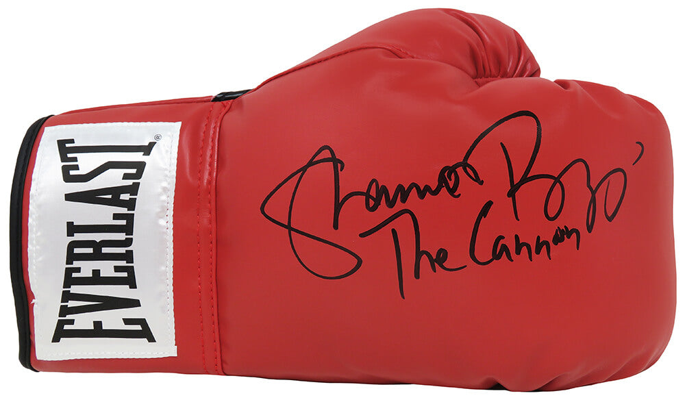 Shannon Briggs Signed Red Everlast Boxing Glove w/The Cannon