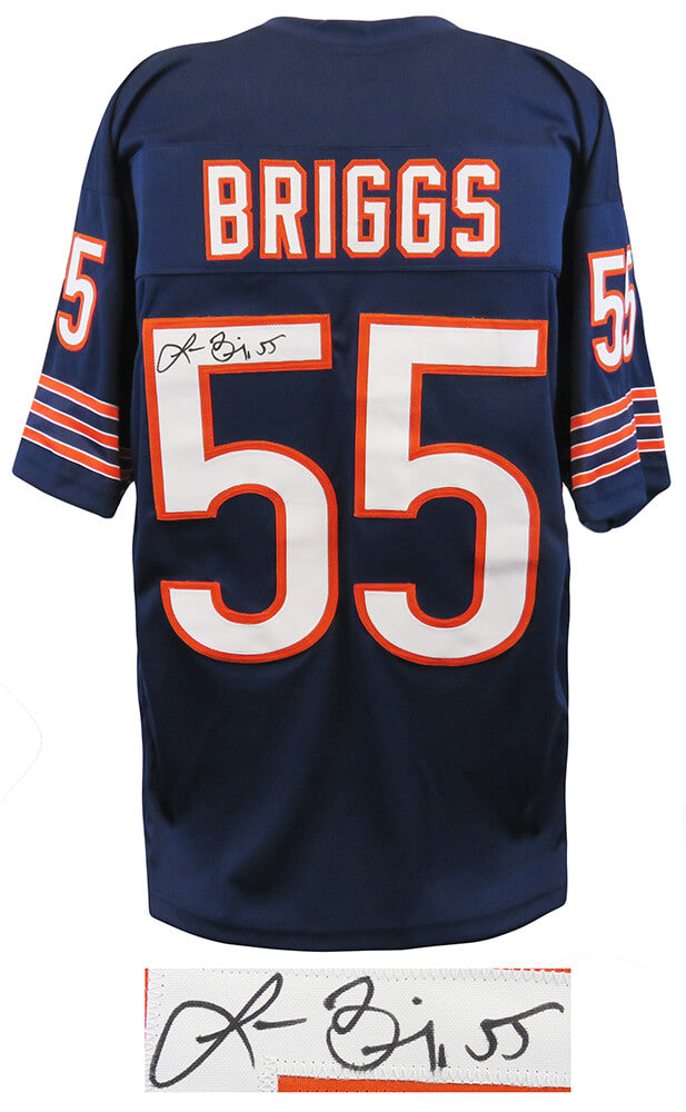 Lance Briggs Signed Navy Custom Football Jersey