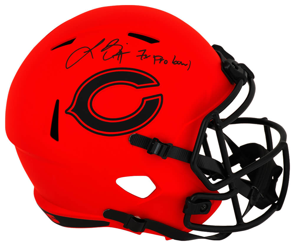 Lance Briggs Signed Chicago Bears RAVE Riddell Full Size Speed Replica Helmet w/7x Pro Bowl