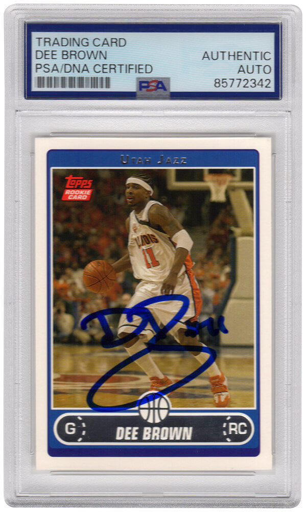 Dee Brown Signed 2006 Topps Rookie Basketball Trading Card #229 - (PSA Encapsulated)