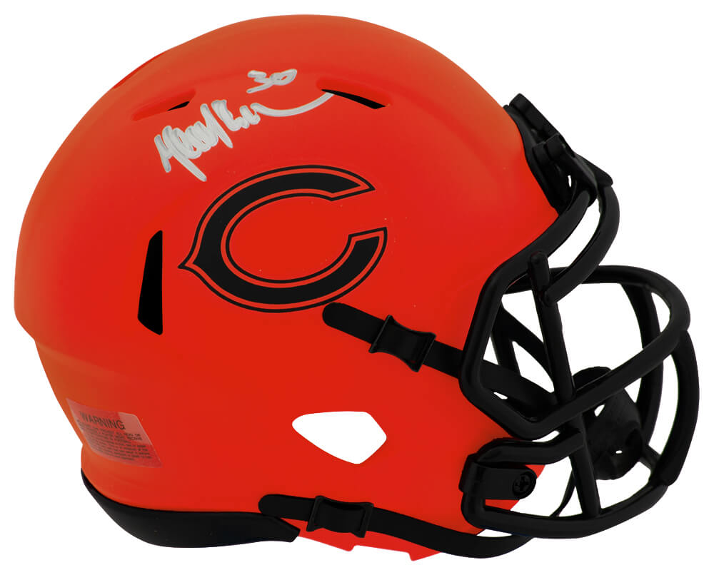 Mike Brown Signed Chicago Bears RAVE Riddell Speed Mini Helmet
