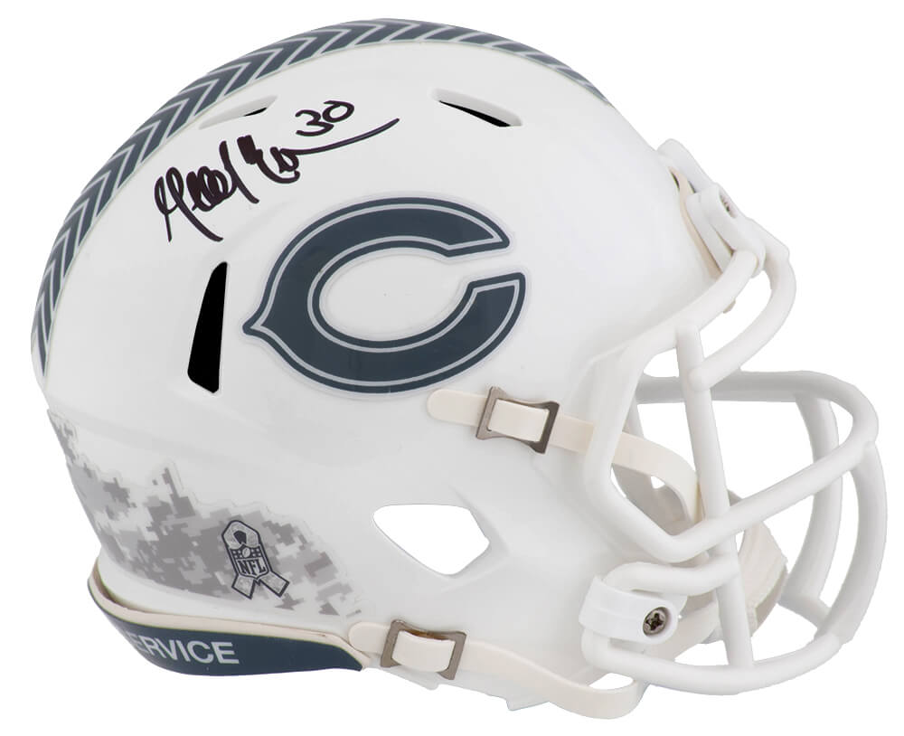 Mike Brown Signed Chicago Bears 2024 SALUTE Riddell Speed Mini Helmet
