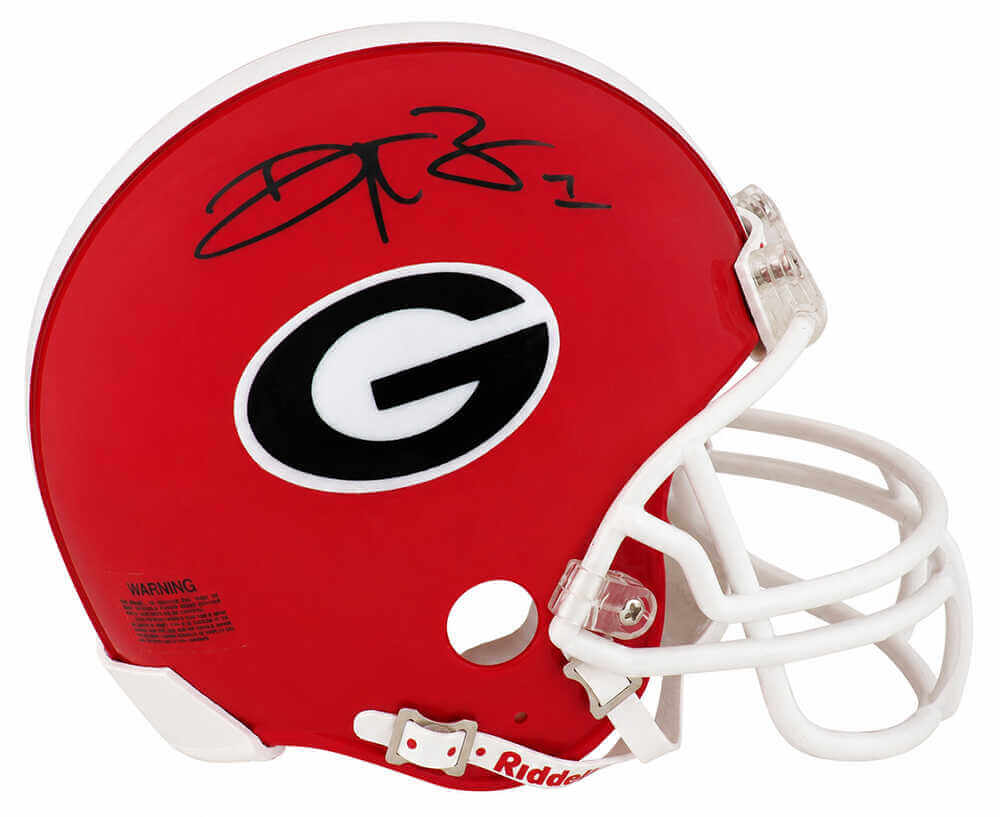Reggie Brown Signed Georgia Bulldogs Riddell (VSR4) Mini Helmet