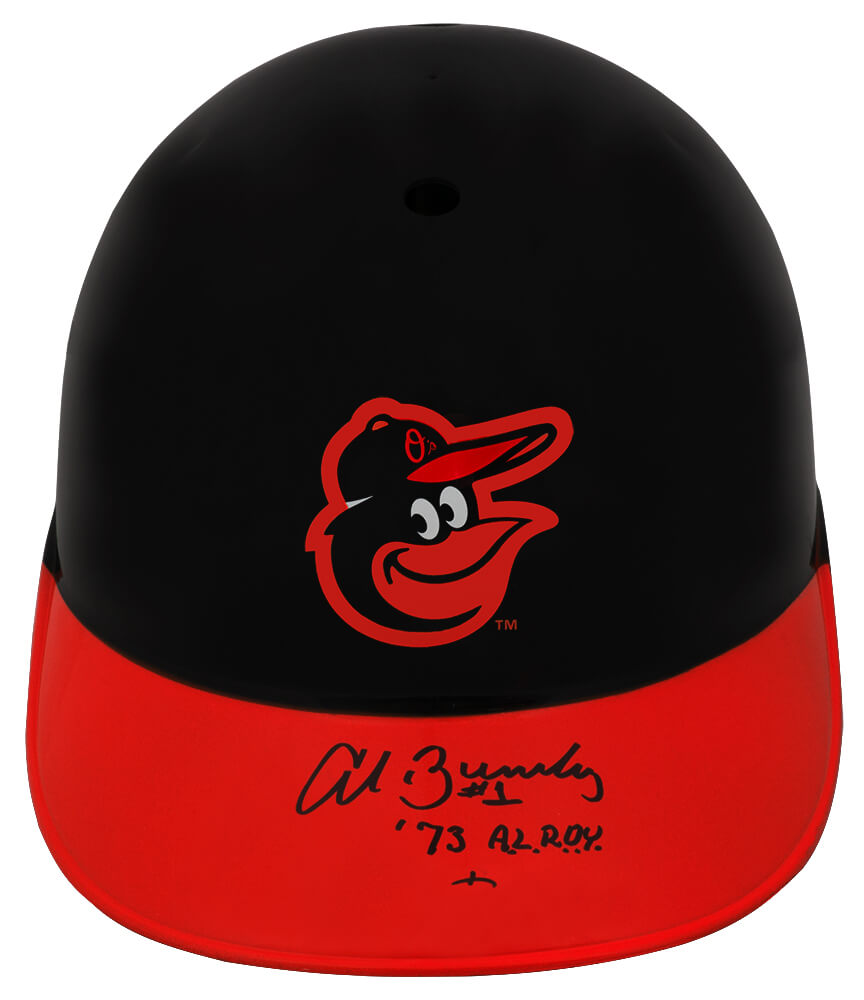 Al Bumbry Signed Baltimore Orioles Souvenir Replica Baseball Batting Helmet w/1973 AL ROY