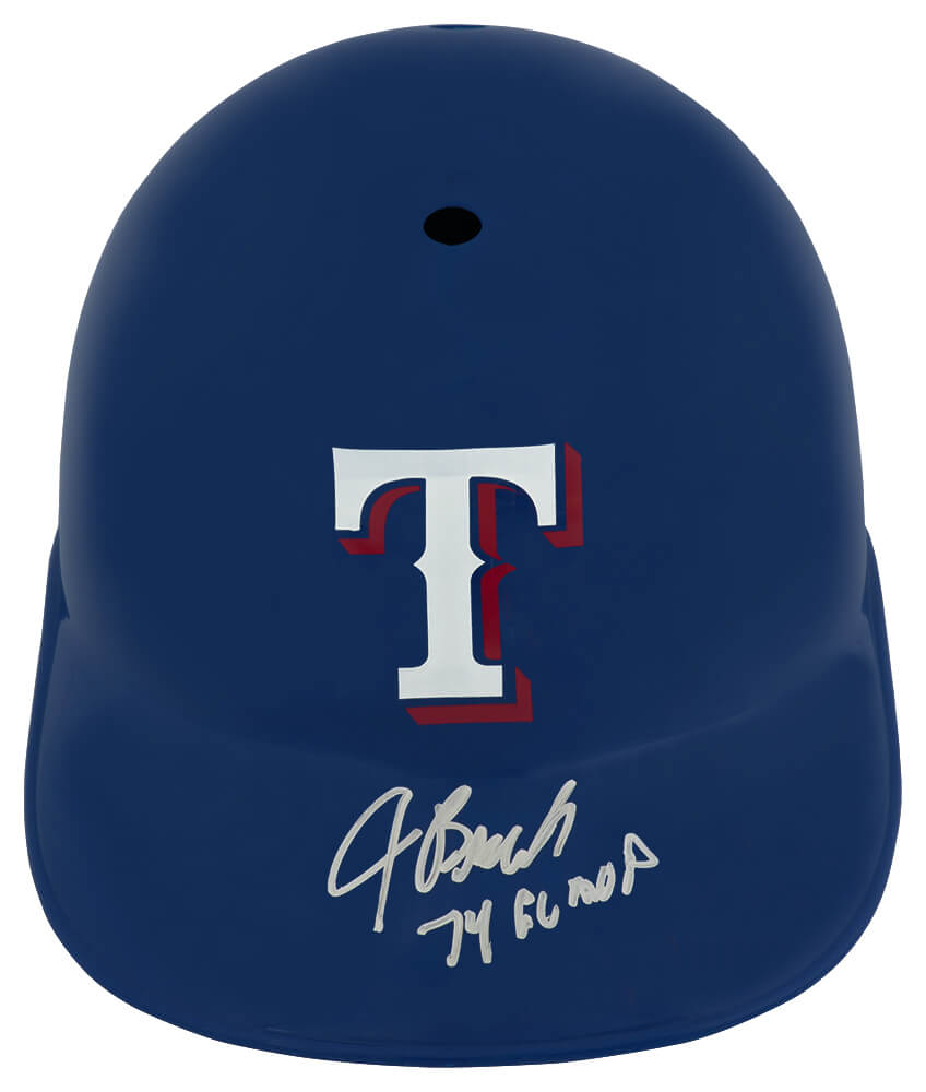 Jeff Burroughs Signed Texas Rangers Souvenir Replica Batting Helmet w/74 MVP