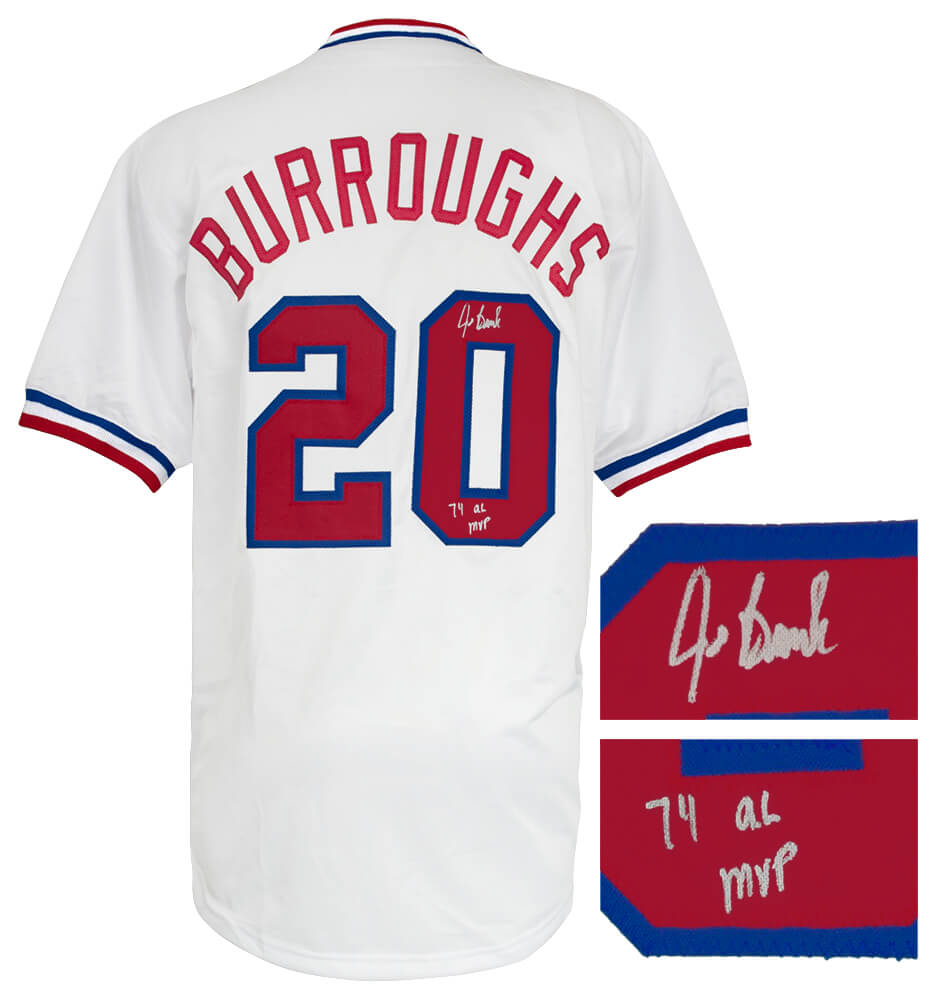 Jeff Burroughs Signed White Throwback Custom Baseball Jersey w/74 AL MVP