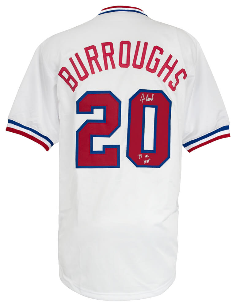 Jeff Burroughs Signed White Throwback Custom Baseball Jersey w/74 AL MVP
