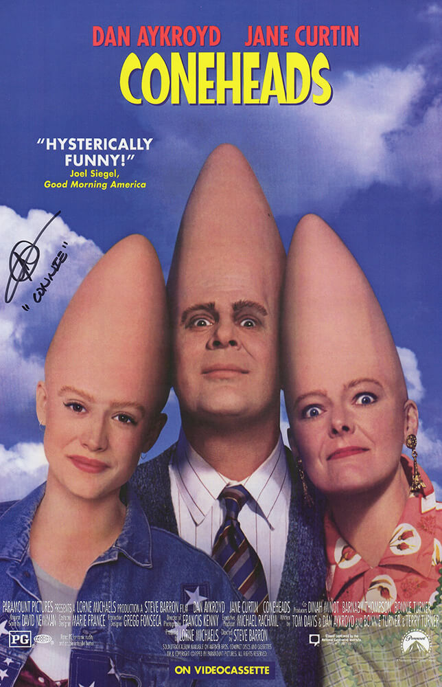 Michelle Burke Signed Coneheads 11x17 Movie Poster w/Connie