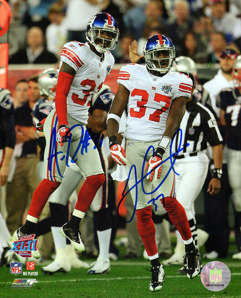 James Butler & Aaron Ross Dual Signed New York Giants Super Bowl XLII 8x10 Photo
