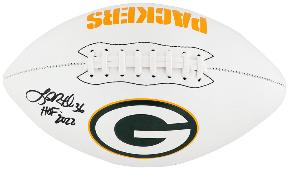 LeRoy Butler Signed Green Bay Packers Franklin White Logo Football w/HOF 2022