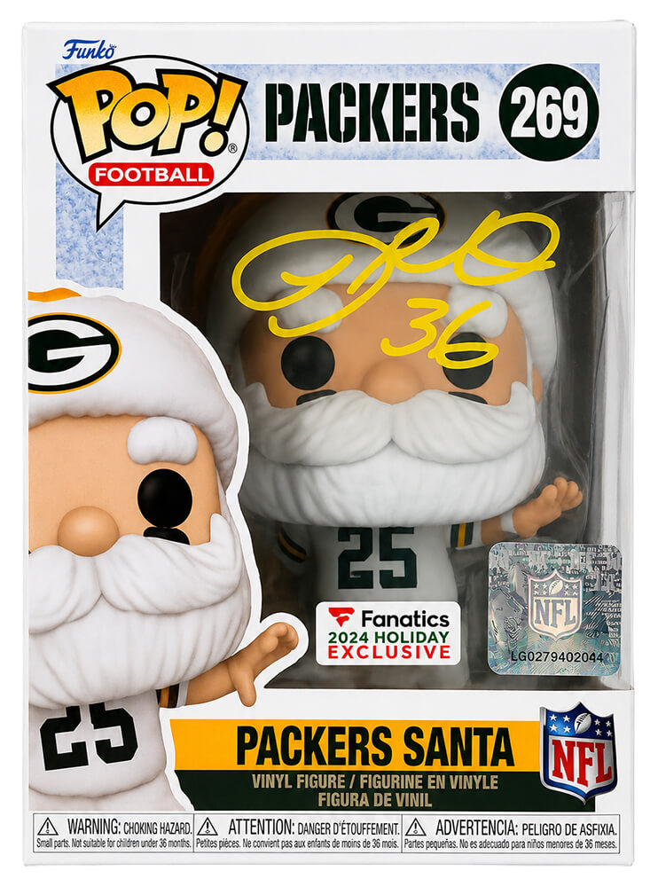 LeRoy Butler Signed Green Bay Packers SANTA Funko Pop Doll #269