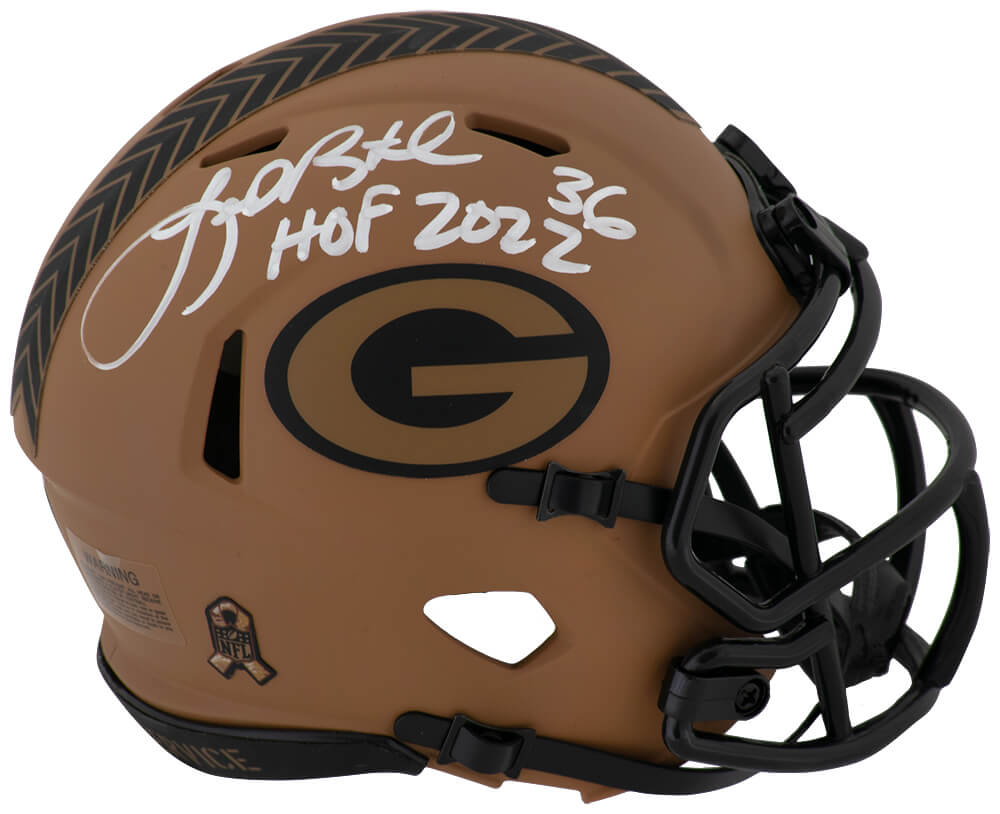 LeRoy Butler Signed Green Bay Packers 2023 SALUTE Riddell Speed Mini Helmet w/HOF 2022