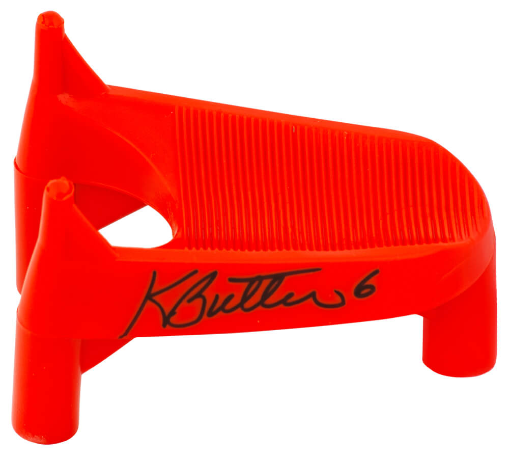 Kevin Butler Signed Pro Down Orange Football Kicking Tee