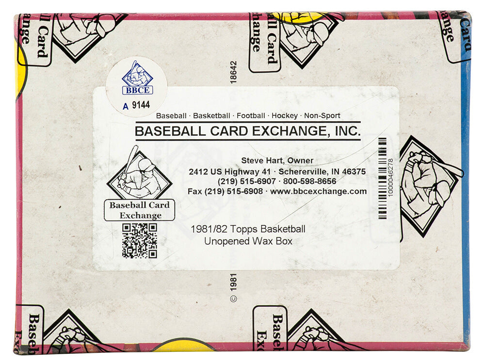 1981-82 Topps Basketball Unopened Wax Box BBCE Sealed Wrapped - 36 Packs (Bird / Magic 2nd YR??)(D)