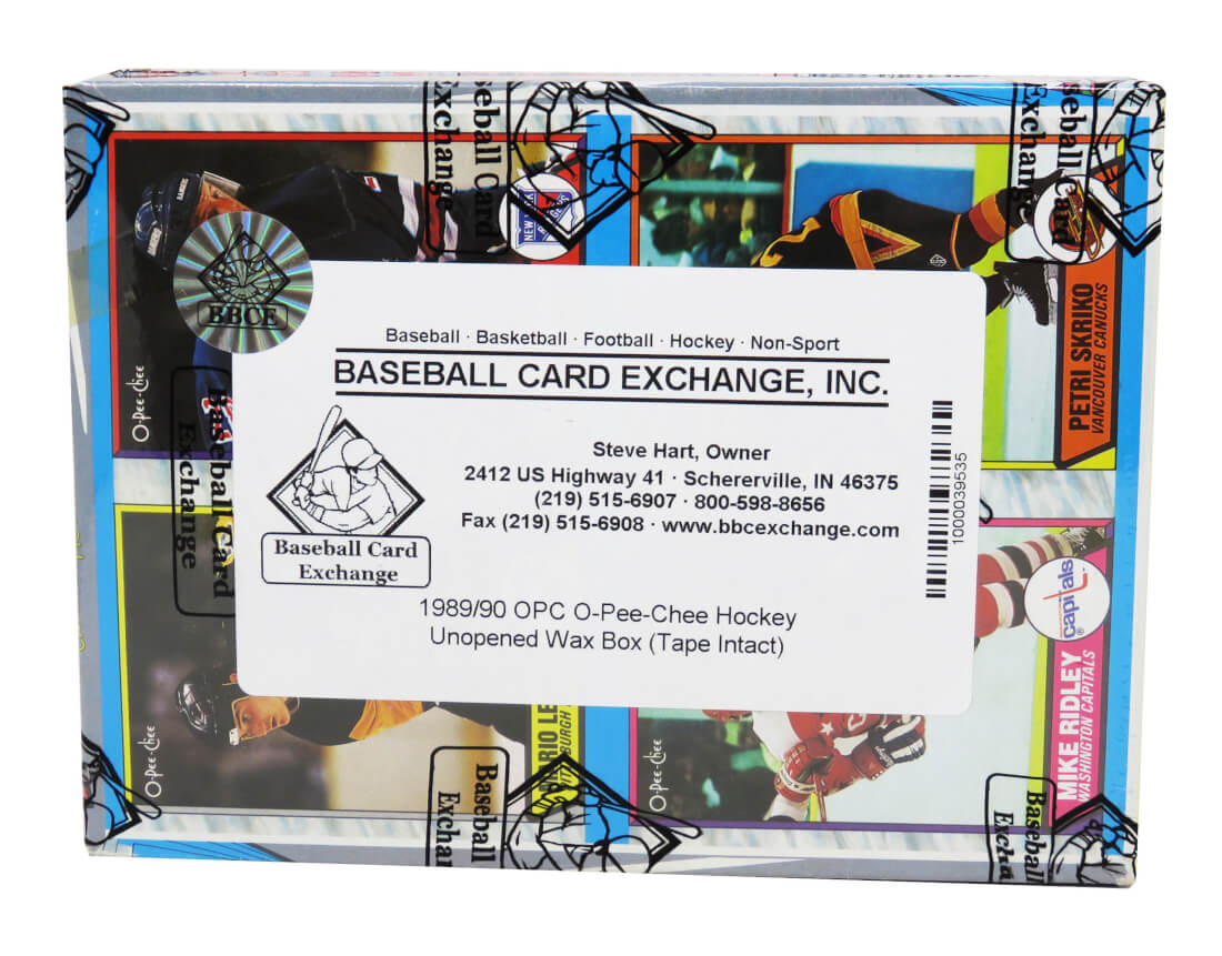 1989-90 O-Pee-Chee Hockey Unopened Wax Box - BBCE Wrapped - 36 Packs (Tape Intact)