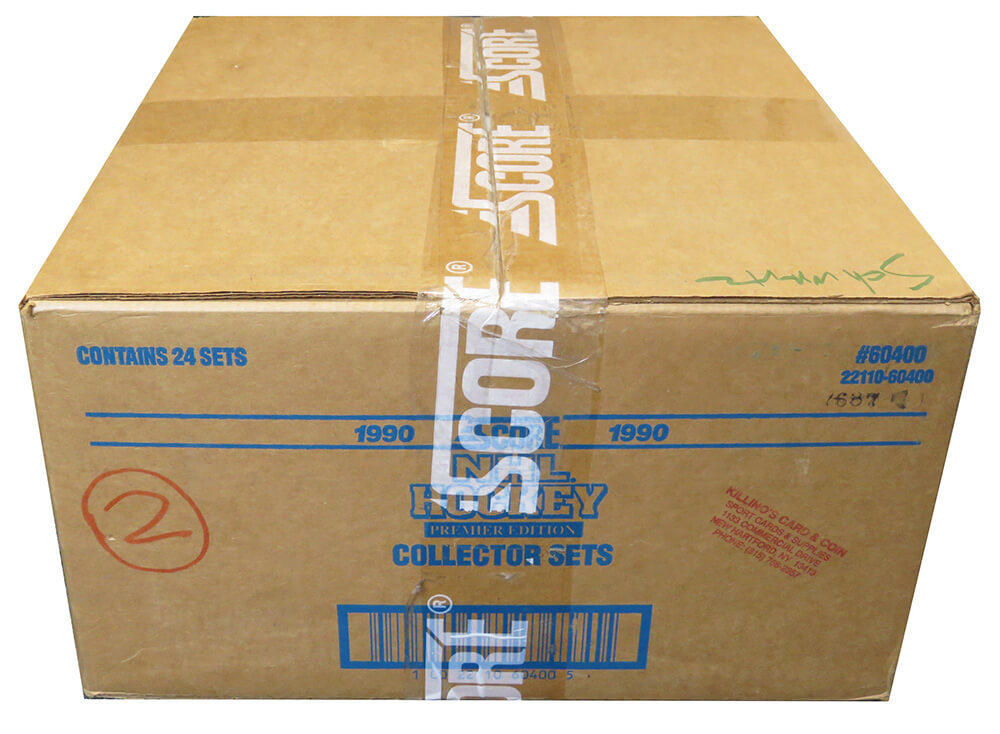 1990 Score Hockey Factory Sealed Set Case (24 Sets In Case) (Jagr/Brodeur/Lindros RC's)