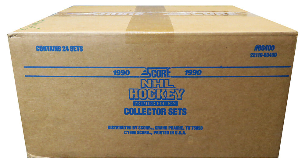 1990 Score Hockey Factory Sealed Set Case (24 Sets In Case) (Jagr/Brodeur/Lindros RC's)