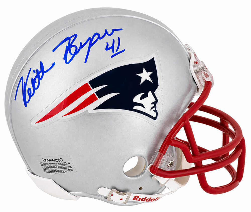 Keith Byars Signed New England Patriots Throwback Riddell (VSR4) Mini Helmet