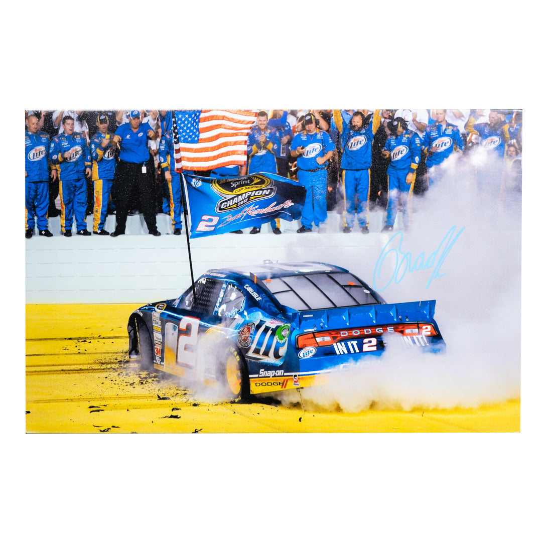 Brad Keselowski Signed 2012 NASCAR Championship 20x30 Canvas – Gallery-Wrapped