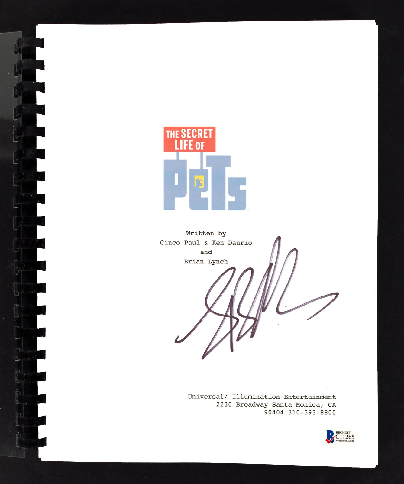 Lake Bell The Secret Life of Pets Authentic Signed Movie Script BAS #C11265