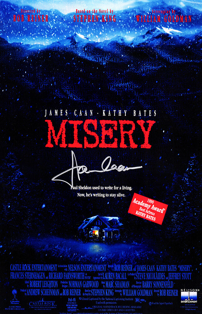 James Caan Signed "Misery" 11x17 Movie Poster