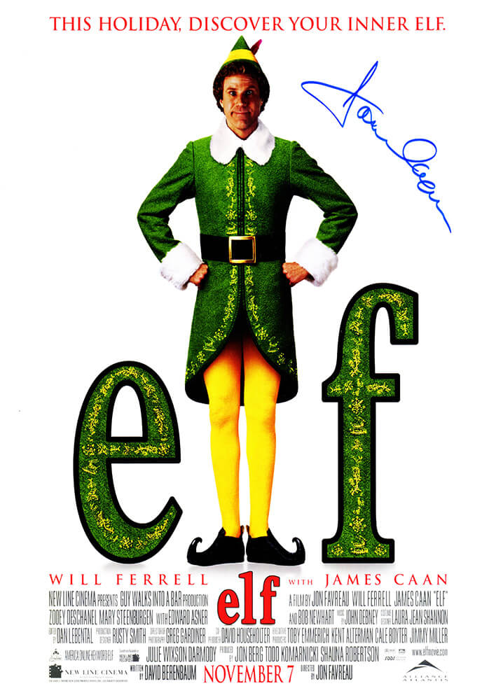 James Caan Signed 'Elf' 11x17 Movie Poster