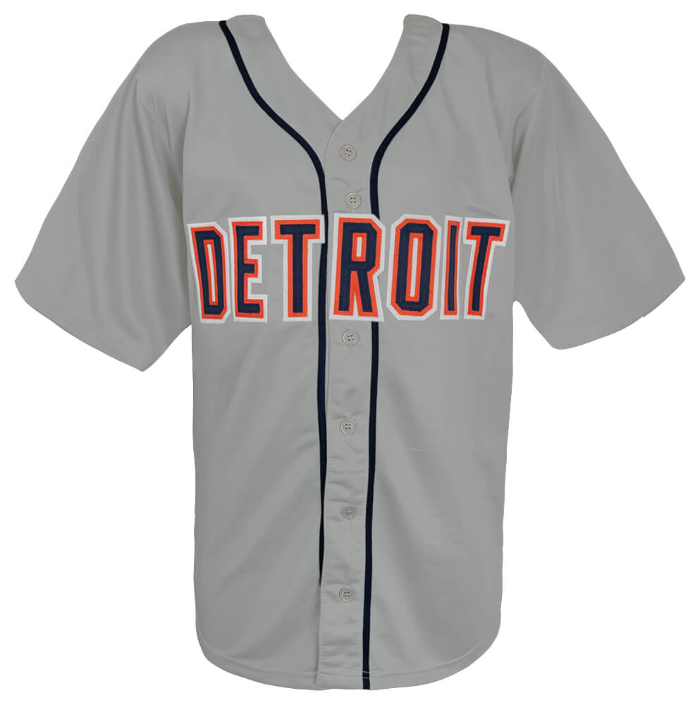 Miguel Cabrera Signed Grey Custom Baseball Jersey w/2012 Triple Crown