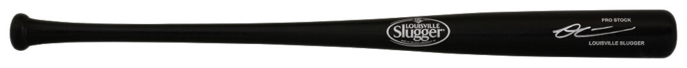 Owen Caissie Signed Louisville Slugger Pro Stock Black Baseball Bat