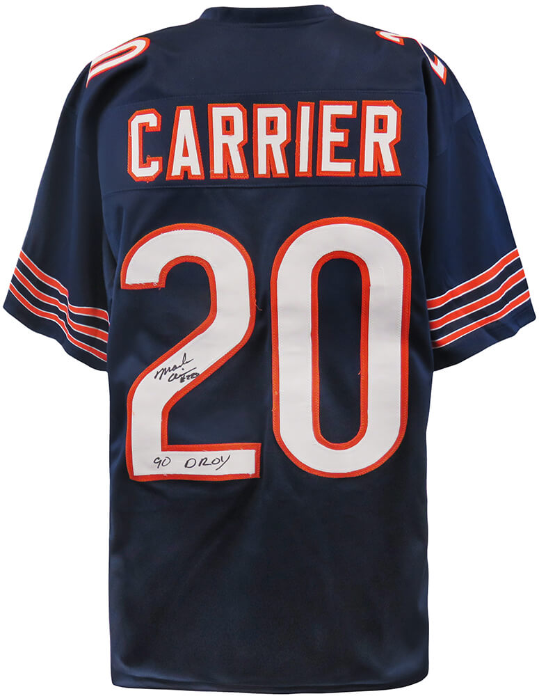 Mark Carrier Signed Navy Custom Football Jersey w/90 DROY