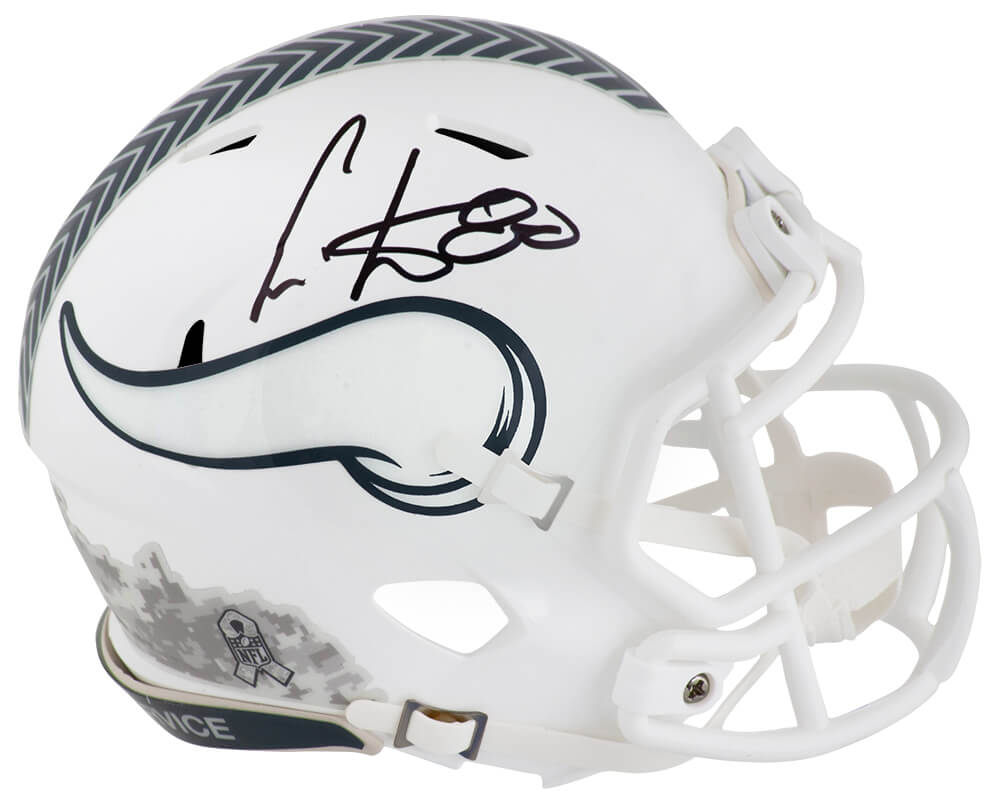Cris Carter Signed Minnesota Vikings 2024 SALUTE White Riddell Speed Mini Helmet